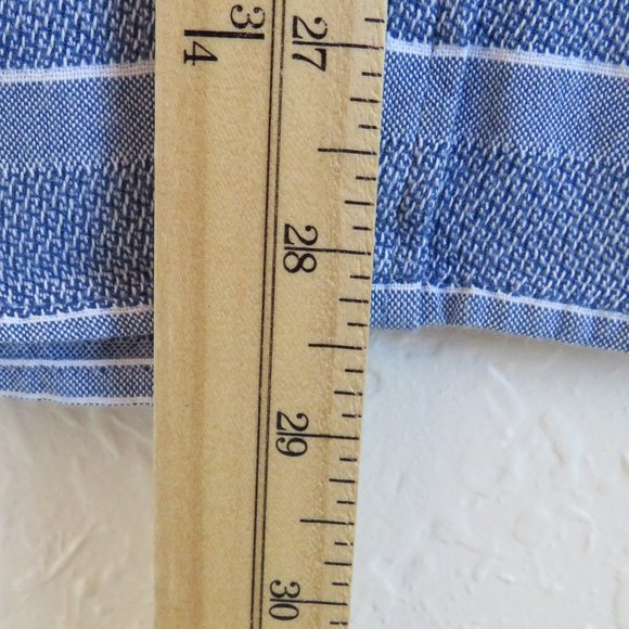 Old Navy* Men's Short Sleeve Button Down Curved Hem Stripe Shirt~ Size Large - Picture 7 of 10